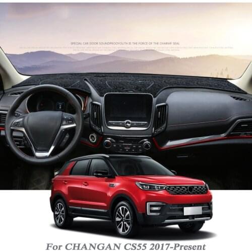 Car Styling Dashboard Protective Mat Shade Cushion Pad Rose Carpet For CHANGAN CS55 2017-Present RHD&LHD Auto Accessory