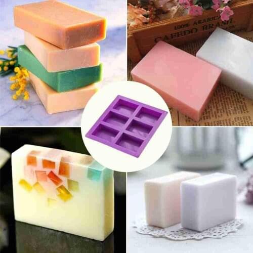 Rectangular Soap Mold Homemade Cake Mold DIY Handmade Home Mold Mold Soap Making Chocolate Mold Silicone H8Z5