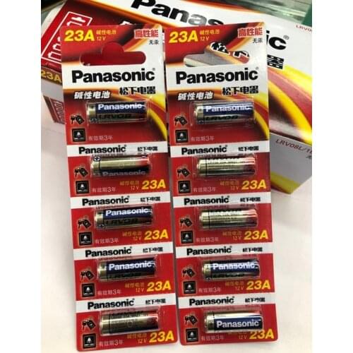 10pcs/lot New Original Panasonic 23A 23A 12V Ultra Alkaline Battery/Alarm Batteries A23