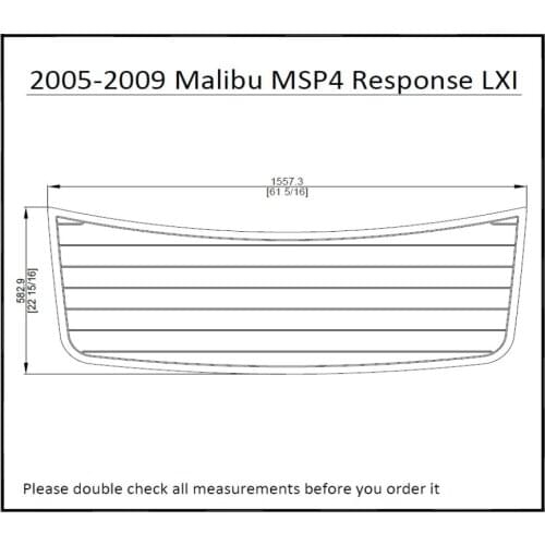 2005-2009 Malibu MSP4 Response LXI Boat Swim Platform Pad Boat EVA Teak Decking 1/4" 6mm