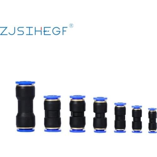 5PCS PU Pneumatic Fitting Straight Type OD 4/6/8/10/12/14/16mm Air Hose Tube One Touch Plastic