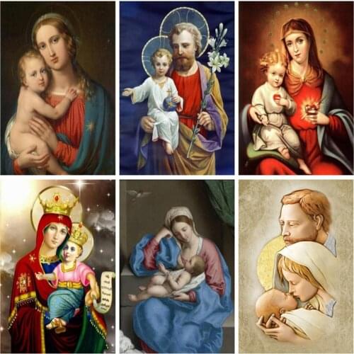 EverShine Diamond Embroidery Religion Cross Stitch Rhinestones Art Diamond Painting Full Square Portrait Wall Decor Needlework