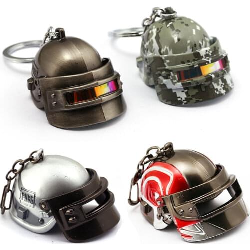 HSIC Game Battleground PUBG Helmet Keychains Camouflage Open Keyrings Holder Level 3 Helmet Men Jewelry Wholesale