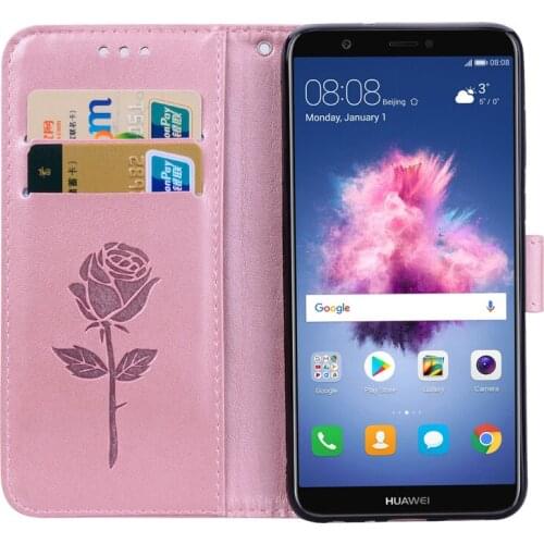 Flip Book Case For Huawei P smart Luxury Flip Leather Wallet Phone Cover For Huawei Honor 9 Lite Case Huawei P smart Cover Capa