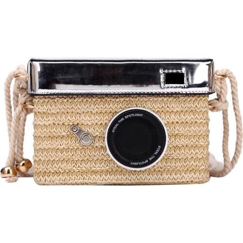Woman Crossbody Bags Ladies Handbag Summer Literary Fashion Personality Single Shoulder Messenger Camera Shape Design Box Bag