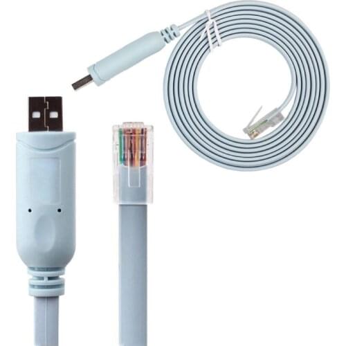 1.8M usb rs232 to rj45 console Fortinet router ftdi usb console cable FTDI 744664241835 A7H5 cable for Cisco H3C HP Arba Huawei