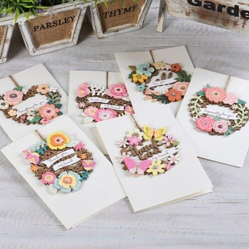 Multilayer 3D thank you cards handmade hollow decals with envelope blessing greeting card business universal wedding birthday