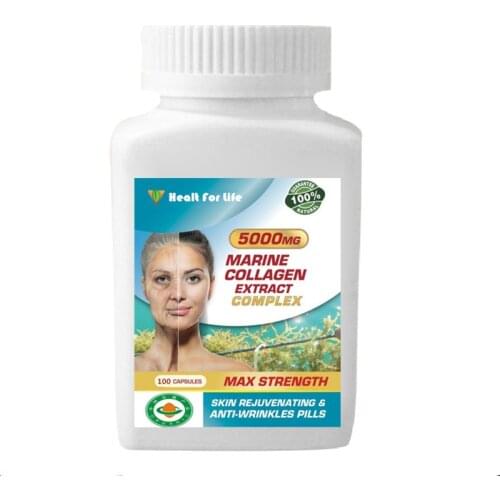 Marine Collagen (Hydrolysed) Complex 5000mg, Hair, Skin, Nail, Ageing - Let you more youthful, beautiful