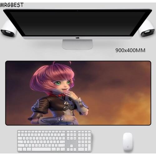 MRGBES Large Gaming Mouse Pad 800x300mm Anime Litte Girl Nature Anti-slip Softy Rubber with Locking Edge Desk Mats for Anime Fan