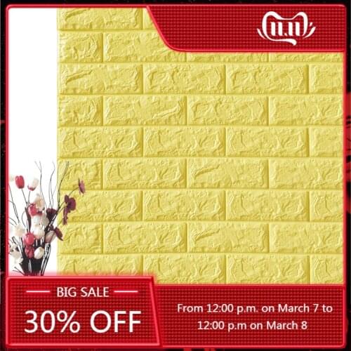 New DIY 3D Brick PE Foam Wallpaper Panels Room Decal Stone Decoration Embossed Living Room Kids Safty Bedroom Home Decor