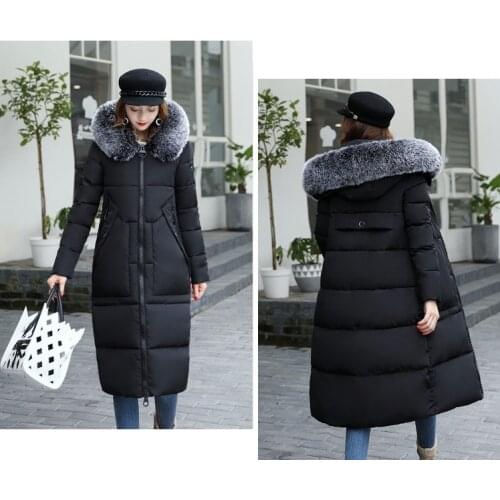 New brand women down cotton jackets black gray womens winter coats 90% cotton down super warm waterproof windproof long parkas