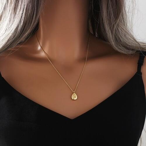 New Water Droplets Stars Necklaces for Women Delicate Necklace Chain Stainless Steel Gold Plated Pendant Birthday Jewelry Gift