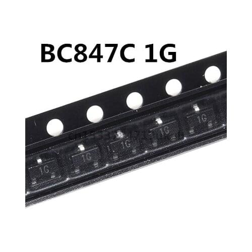 Original 100pcs/ BC847C 1G 0.1A/45V SOT23