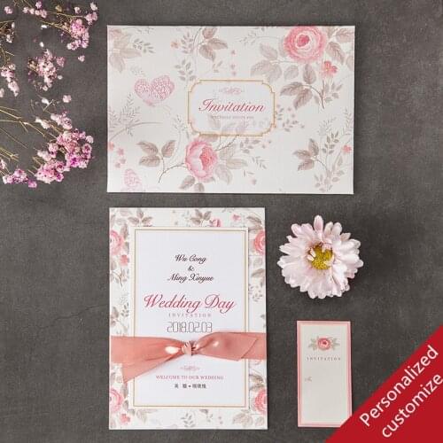 Personalized custom Wedding invitation western style pastoral style fresh forest wedding card Invitaciones de boda Decorazione