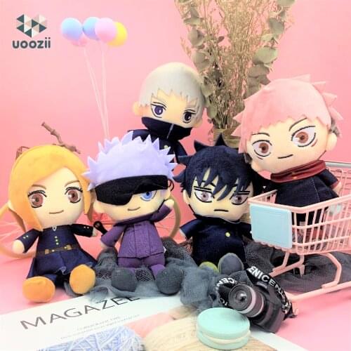 Anime Plush Figure Jujutsu Kaisen - Gojo Satoru Yuji Itadori Megumi Fushiguro Nobara Kugisaki Toge Inumaki Plushie Doll - Uoozii