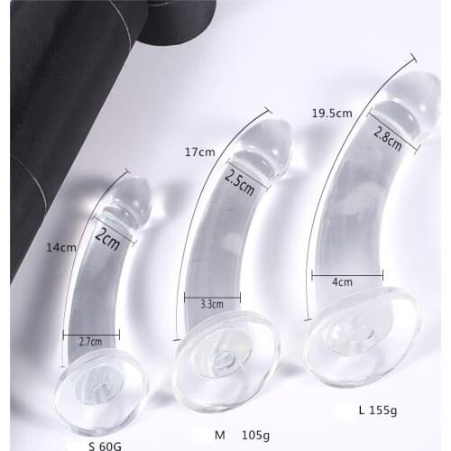 Suction Cup TPE Transparent Anal Plug Strip Female Anal Dildo Gay Sex Supplies Male Anal Masturbation Device Expander Erotic Toy