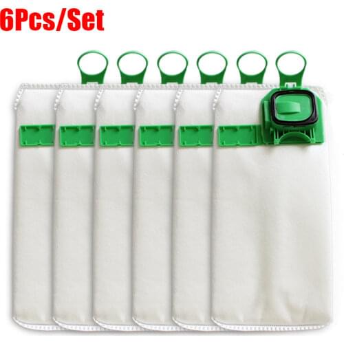 6PCS High Efficiency Dust Filter Bag For Vorwerk VK140 VK150 FP140 Vacuum Cleaner Replacement Bags