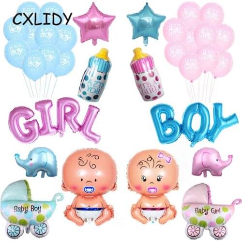 Baby Shower Balloons Its A Boy Its A Girl Balloons Gender Reveal Birthday Party Decorations Baby Shower Party Ballon Supply