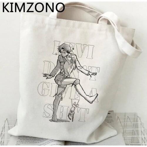 Attack on Titan shopping bag handbag bolsa bolsas de tela bolso shopper grocery bag cloth string sac toile