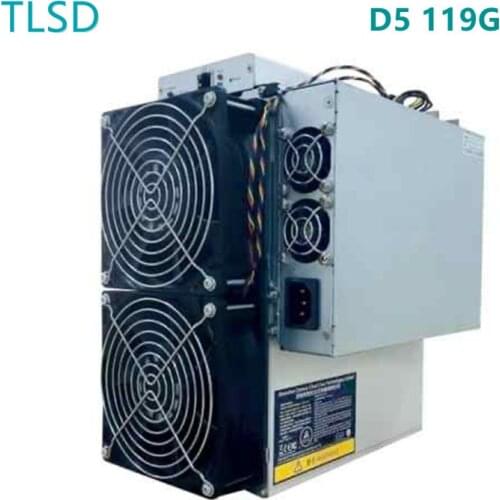 TLSD Used Antminer D5 119G Bitcoin Mining Machine with Power Supply