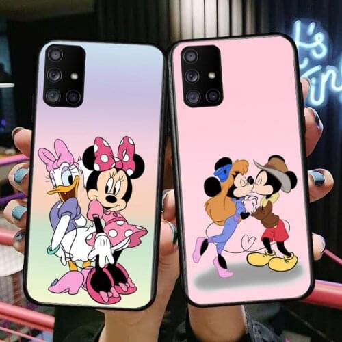 Minnie Mouse Mickey Hug Phone Case Hull For Samsung Galaxy A50 A51 A20 A71 A70 A40 A30 A31 A80 E 5G S Black Shell Art Cell Cove