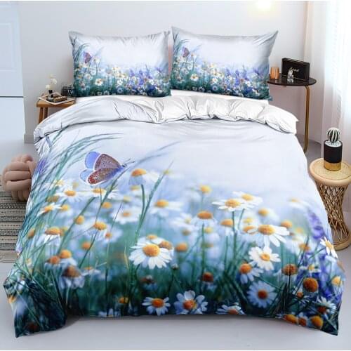 Spring Flower Bedding Sets Duvet Cover Set Comforter/Quilt Cover Covers Pillowcases Bed Linen King 265x230 Size Home Textiles