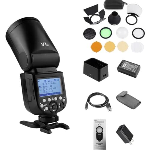 Godox V1O Camera Flash Speedlite with AK-R1 Pocket Flash Light Wireless 2.4G for Olympus Cameras for Wedding Studio Photography