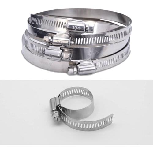 100pcs/Lot 19-29 Mm Hose Clamps And Pipe Clamps Set 304 Stainless Steel For Family Water Pipe/automotive Tubing