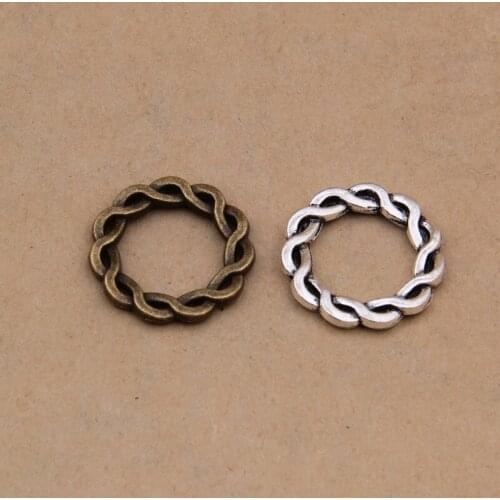 100pcs Vintage Circular Charm Fit Making Earrings/Bracelets/necklace/bags/Shoes Decoration Fashion Diy Jewelry Accessories