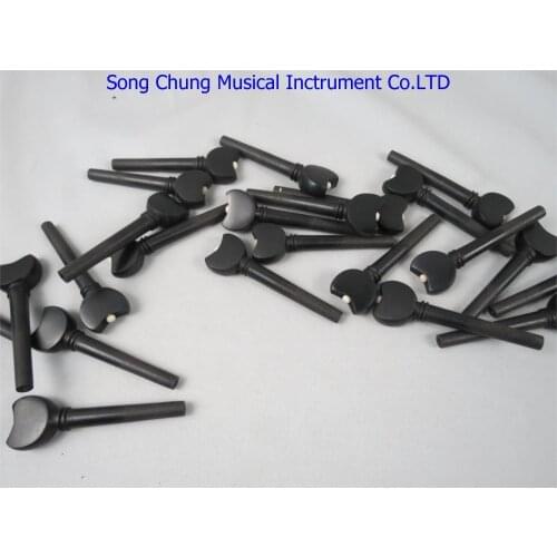 5sets(20pcs) baroque style violin pegs 4/4 natural Ebony wood,violin part
