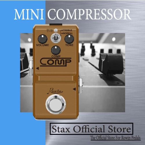 Rowin LN-333 Guitar Comp Pedal Mini Analog Compress Effect Pedals For Electric Guitarist Classic Optical Compressing Sound 2 Mod