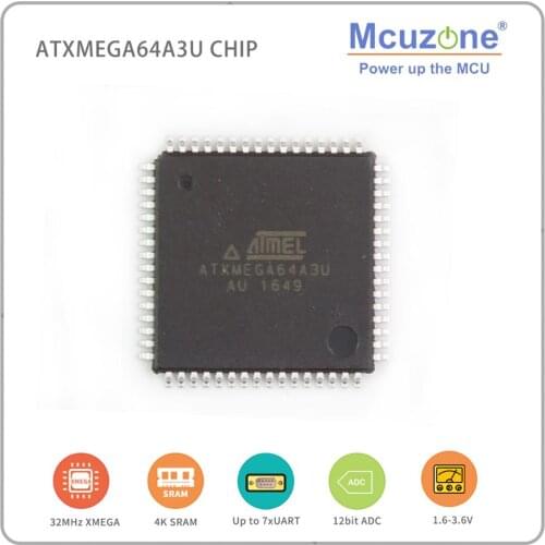ATxmega64a3 au chip uart AVR ATMEL xmega64A3 64A3 atxmega64 A3