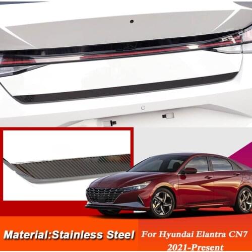 Car Styling For Hyundai Elantrta CN7 2021-Present Tailgate Trim Sticker Car Trunk Cover Sequins External Auto Accessories