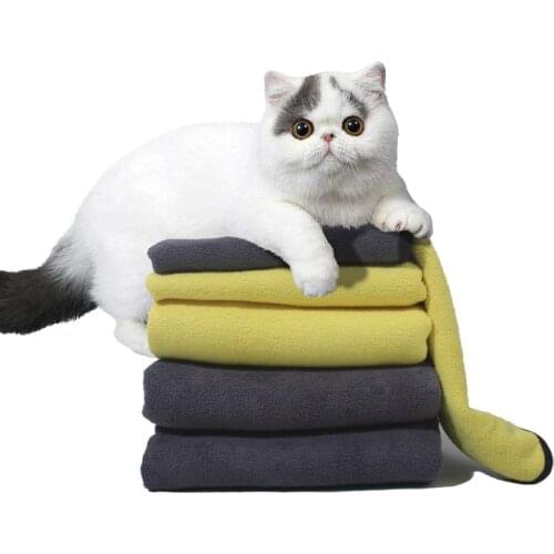 Pet Bath Towels Absorbent Bathrobes Nanofibers Pet Dogs Cats Cleaning Supplies Pet Absorbent Towels