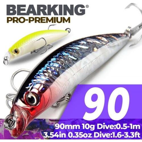 Bearking 5PCS 9cm 10g Hard Fishing Lure Crank Bait dive 0.5-1m Lake River Fishing Wobblers Carp Fishing Baits