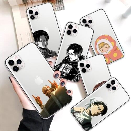 Attack on Titan Phone Case for Iphone 12 Mini 11 Pro XS MAX 8 7 6 6S Plus X SE XR Shingeki No Kyojin Soft TPU Fundas Coque Case