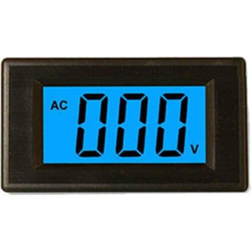 Digital Voltmeter DC 12V AC 0-500V 110V Blue Backlight LCD Display Volt Meter DC 9-12V Voltage Meter Tester Monitor Meter 4 Wire
