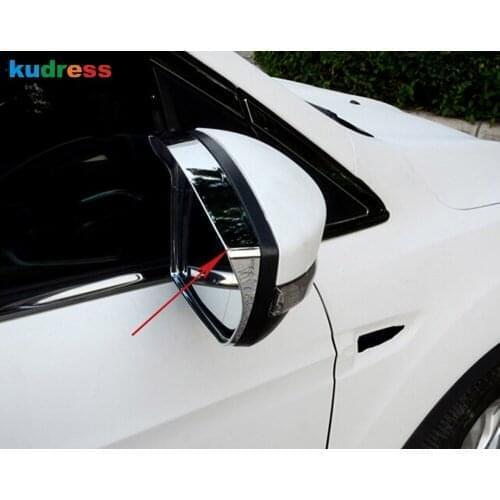For Ford Kuga Escape 2013 2014 2015 ABS Chrome Car Side Door Rearview Mirror Rain Guard Eyelid Cover Trim Visor Shade Shield