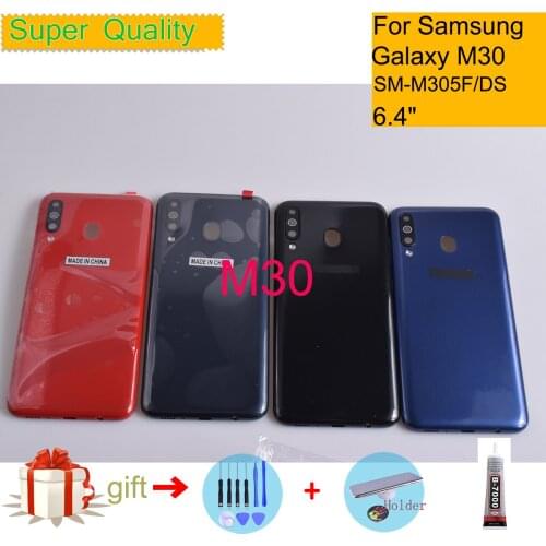 For Samsung Galaxy M30 M305 SM-M305M/DS Housing Back Cover Case Rear Battery Door Chassis M30 Housing Replacement