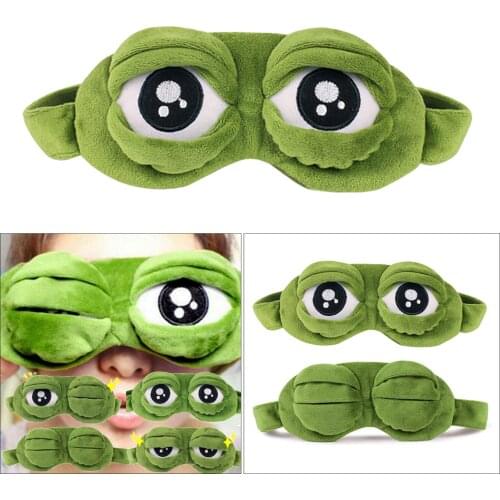 Frog Cotton 3D Cartoon Eye Cover Sleeping Creative Funny Eyepatch Sleep Travel Relax Eye Band Sleeping Kids Blindfold