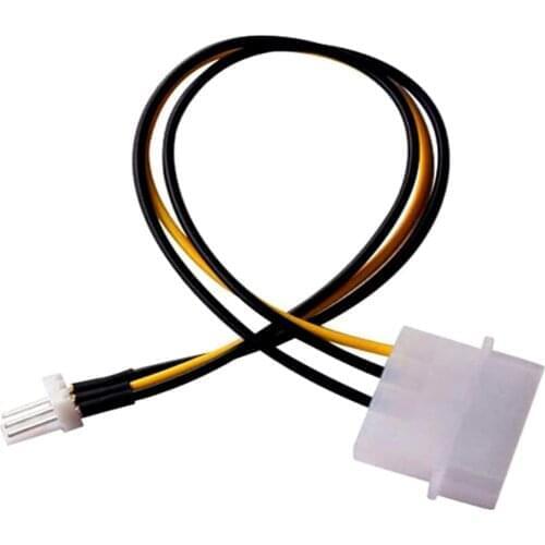 2pcs PC Fan Cable 3 Pin ATX Fan to D Type Large 4-Pin Molex IDE Connector CPU Fan Power Adapter Cable