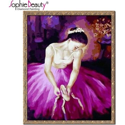 Sophie Beauty Diy Diamond Painting Cross Stitch Crystal Full Square Drawing Owl Ballerina Embroidery Arts Crafts Sewing Mosaic