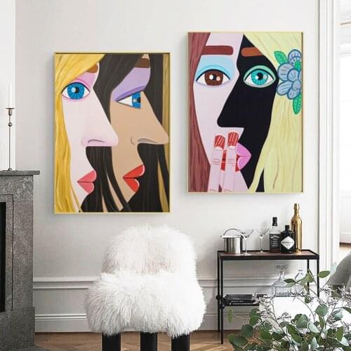 Canvas Painting Animate Figures Modern Poster Home Decor Wall Art Pictures For Living Room Bedroom Frameless