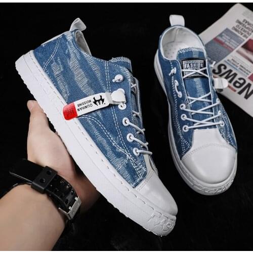 Men Denim Sneakers Breathable Autumn Casual Shoes Male Lace Up Sports Vulcanized shoes Lightweight Tenis Masculino Wholesale