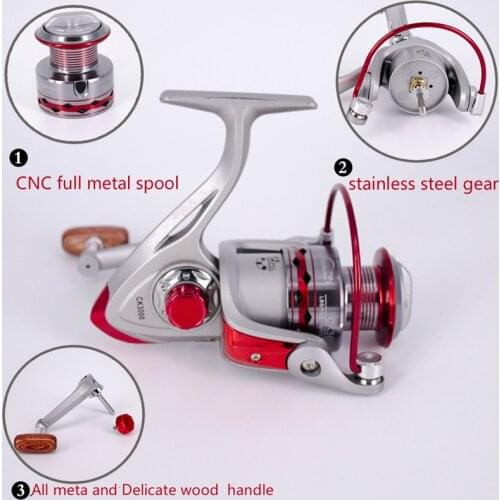 Metal Spool Fishing Reel Spinning 4.7:1/5.2:1High Speed 12Bb Bearings Carp Spinning Reels Saltwater Reel Fishing Accessories