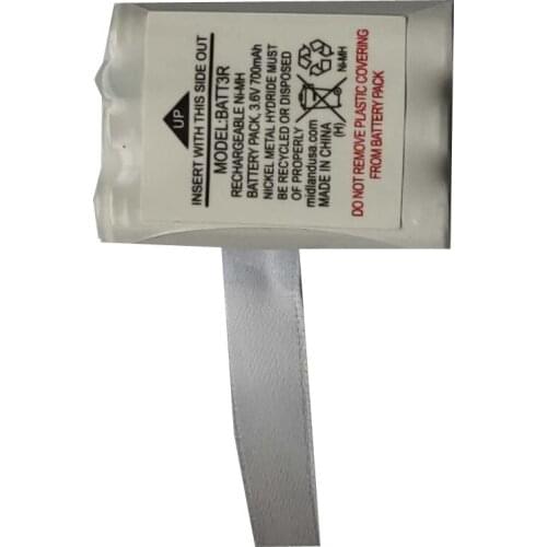 New 3.6V 700mAh Ni-MH Battery Suitable for Midland LXT600 walkie-talkie battery Rechargeable Replacement BATT3R
