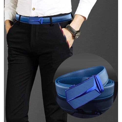 New Brand Letter T-shaped Mens Belt Designer White Luxury Fashion Leather Belt High Quality Metal Automatic Buckle