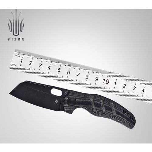Kizer Survival Knife C01C Mini V3488C5 High Quality Tactical Knife 2021 New Black 154CM Stonewashed Blade & Micarta Handle