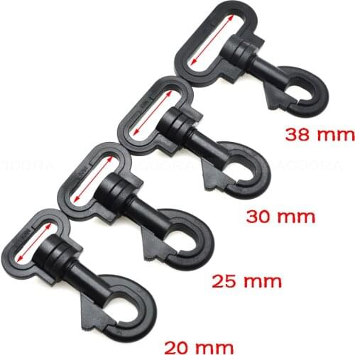 20mm 25mm 30mm 38mm Webbing Plastic Swivel Snap Hooks for Luggage Backpack Straps Accessories