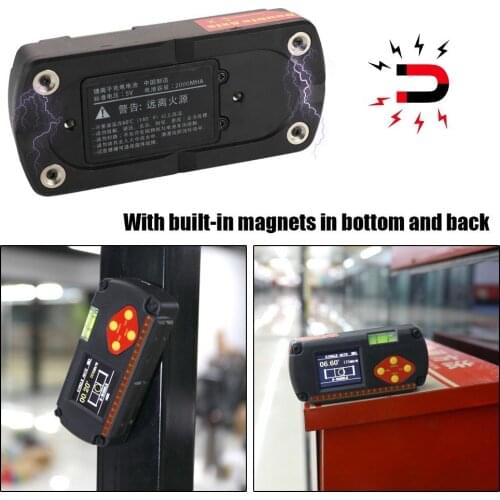 Portable LCD Display Dual-axis Angle Ruler Digital Level Inclinometer 0.1° Accuracy with USB Cable and Built-in Lithium Battery